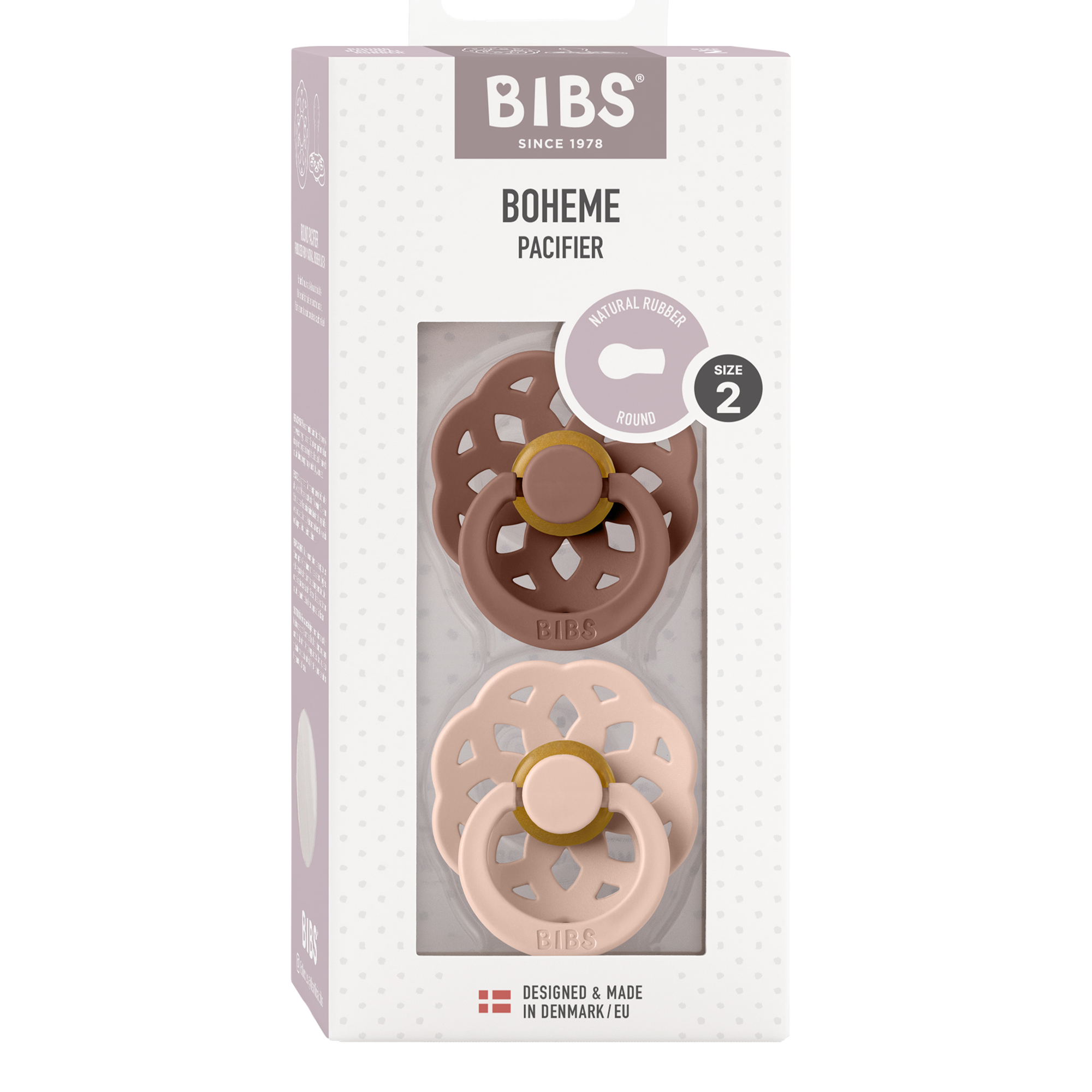 بيبز - لهاية بوهيم - حجم 2 - 6 أشهر فما فوق - عدد 2 - وودتشاك ووردي خدود