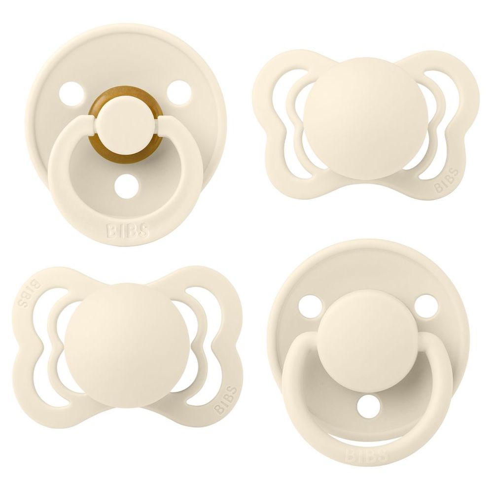 Bibs Try-It Collection Pacifier Box S1 - Pack of 4 - Ivory