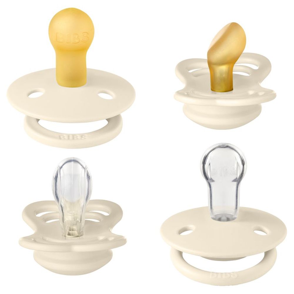 Bibs Try-It Collection Pacifier Box S1 - Pack of 4 - Ivory