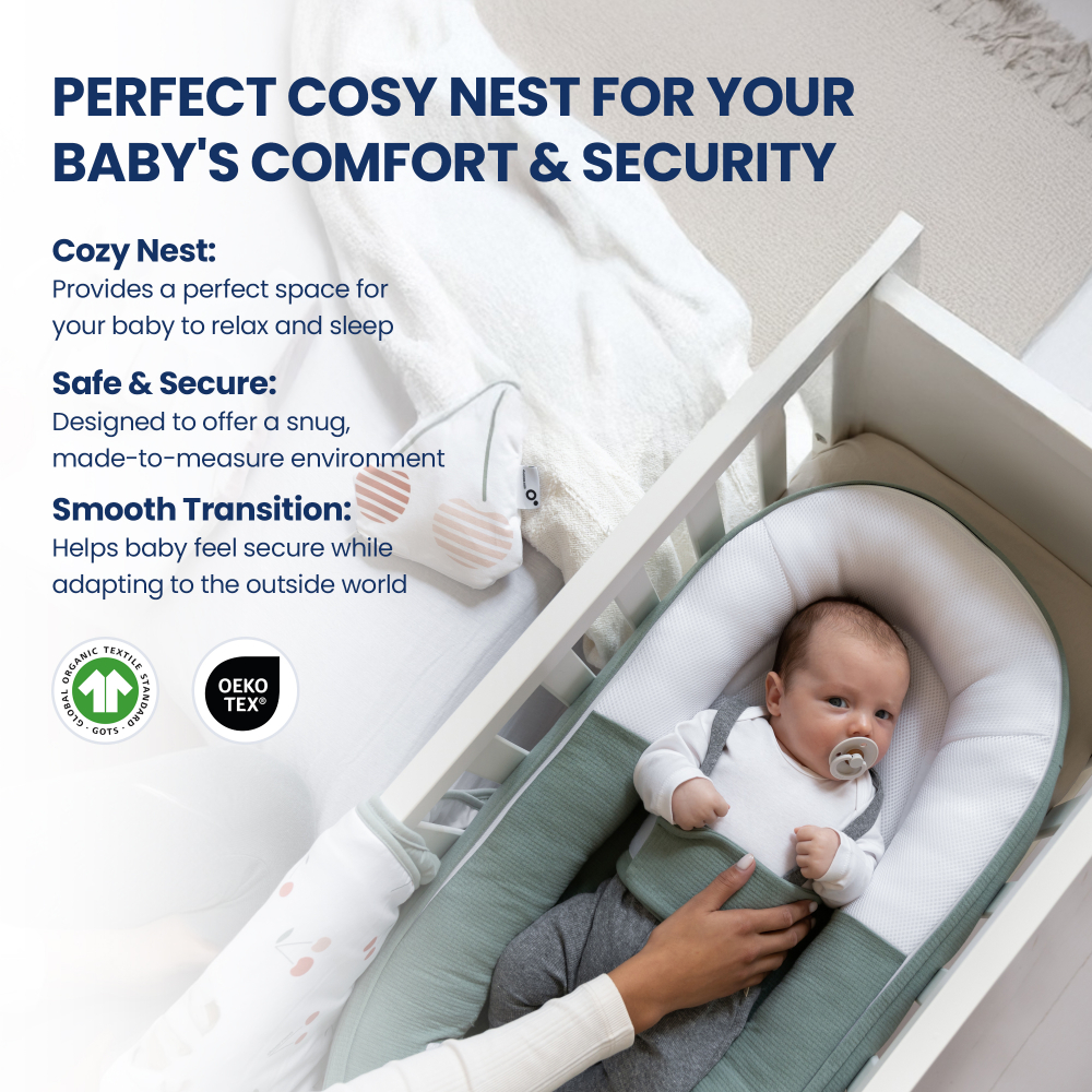 Doomoo Cocoon Baby Nest - Jersey Green