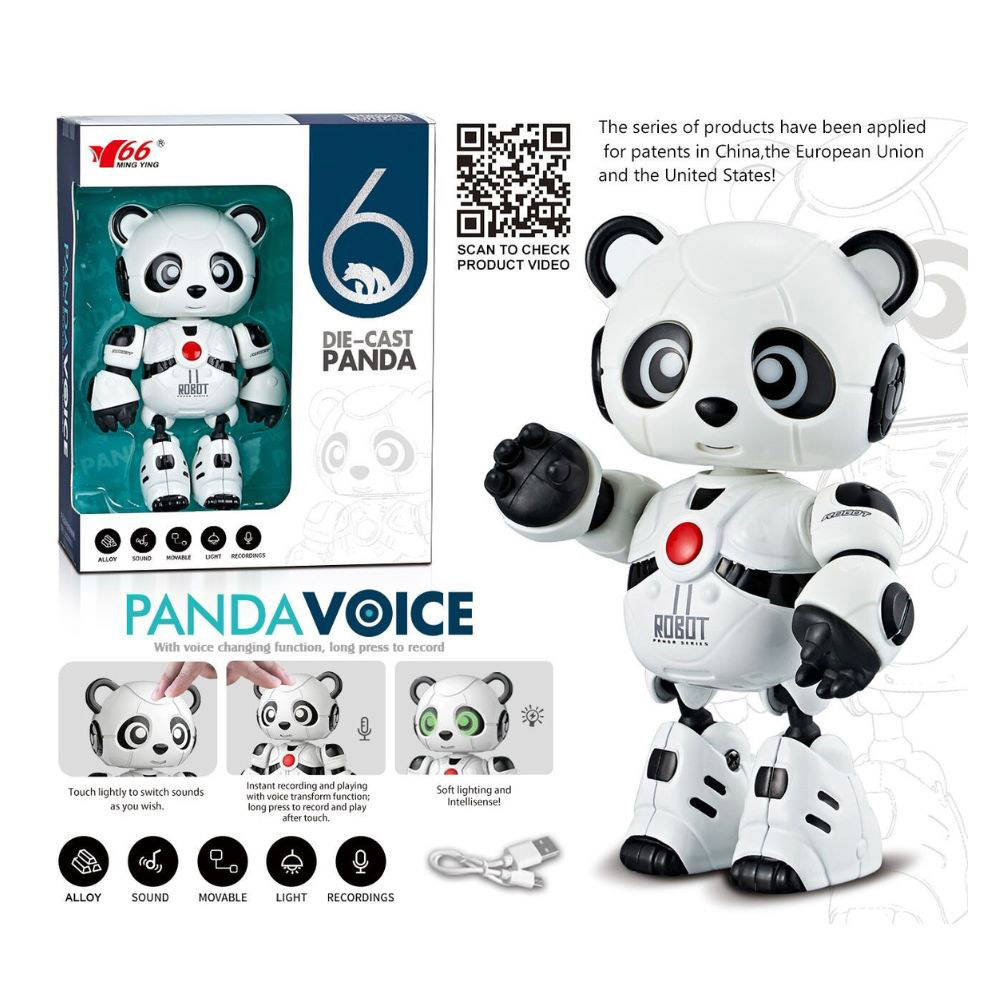 Jawda - Alloy Panda Toy With Light And Music - 18-Inch