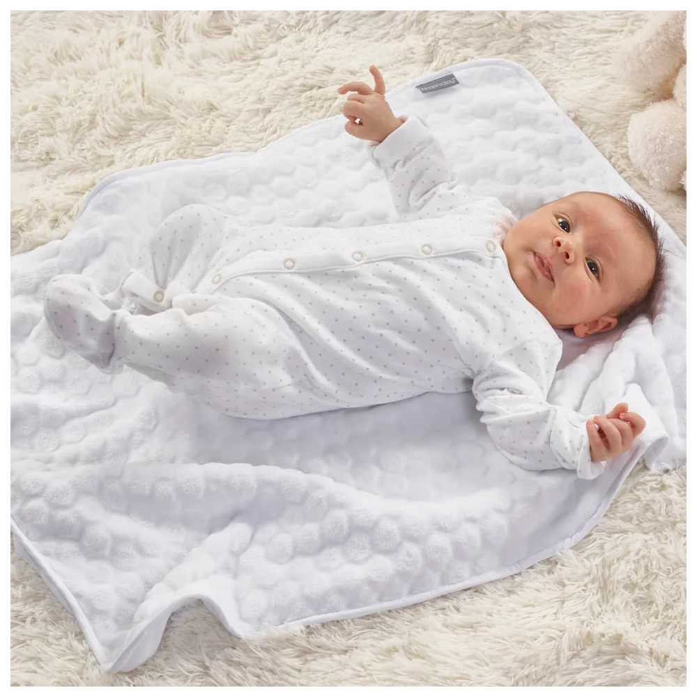 كيندر فالي - بطانية قرص عسل - أبيض