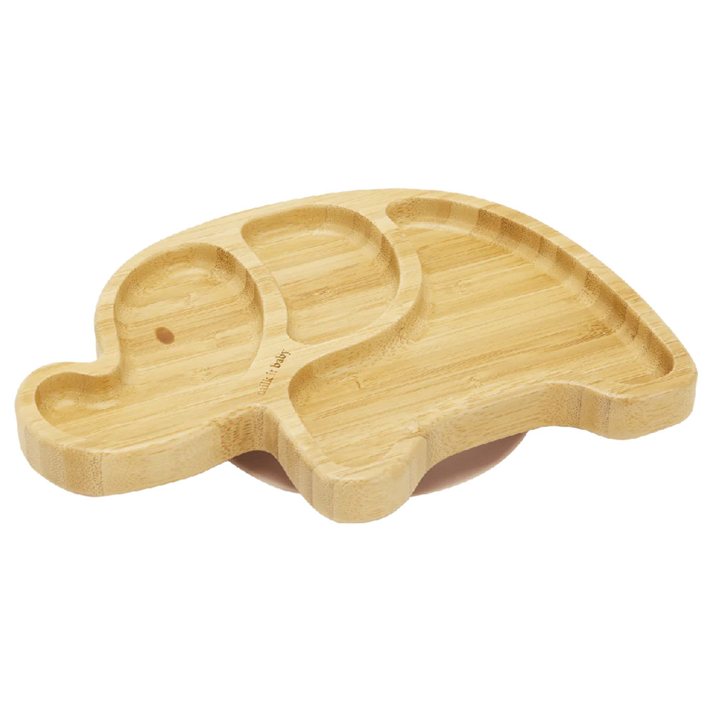 ميلك إت بيبي - مجموعة صحون خيزران - فيل - زهري مغبر