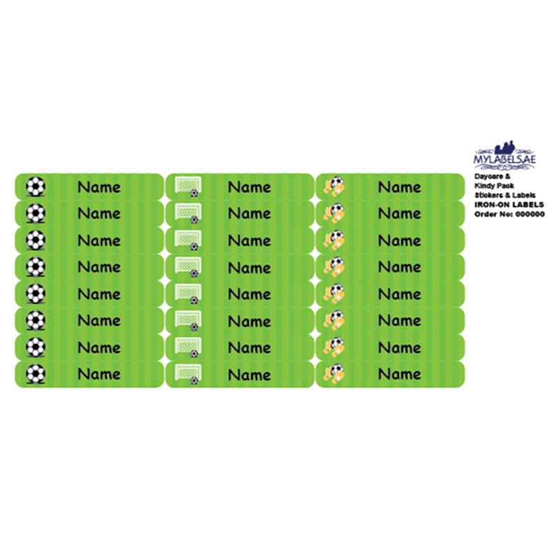 Mylabels - Personalized Iron On Labels - Soccer - Pack of 50