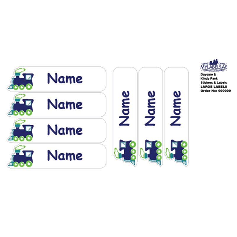 ماي ليبلز - ملصقات قابلة للتخصيص - كبير - قطار - عدد 30