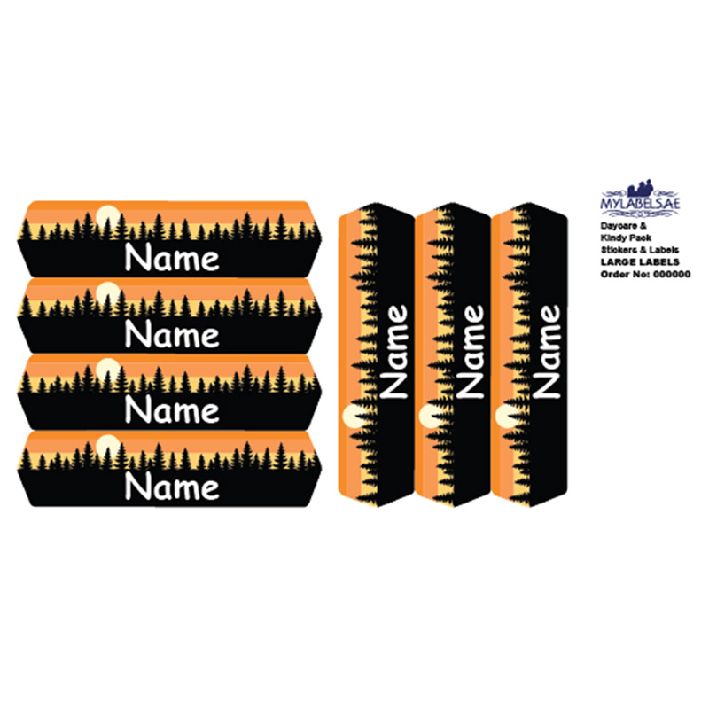 ماي ليبلز - ملصقات قابلة للتخصيص - كبير - سماء الغابة - عدد 30