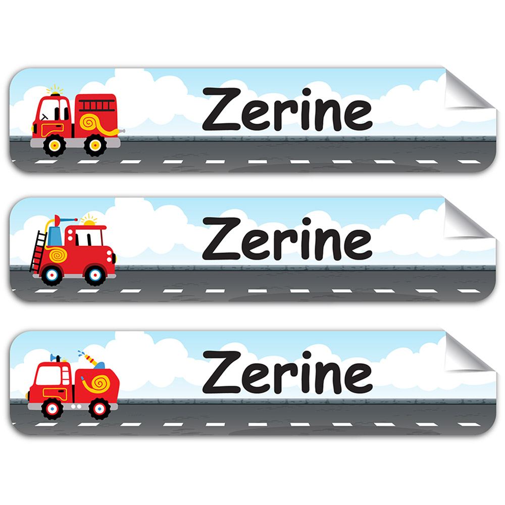 Mylabels - Personalized Labels - Fire Truck - Pack of 107