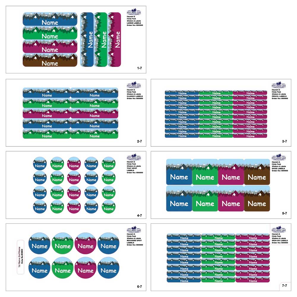 ماي ليبلز - ملصقات قابلة للتخصيص - قمة الجبل - عدد 107