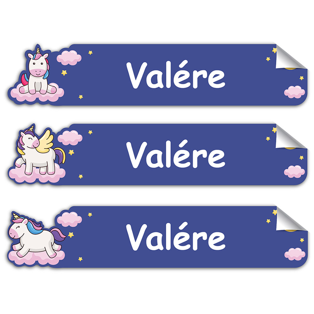 Mylabels - Personalized Labels - Cute Unicorn - Pack of 107