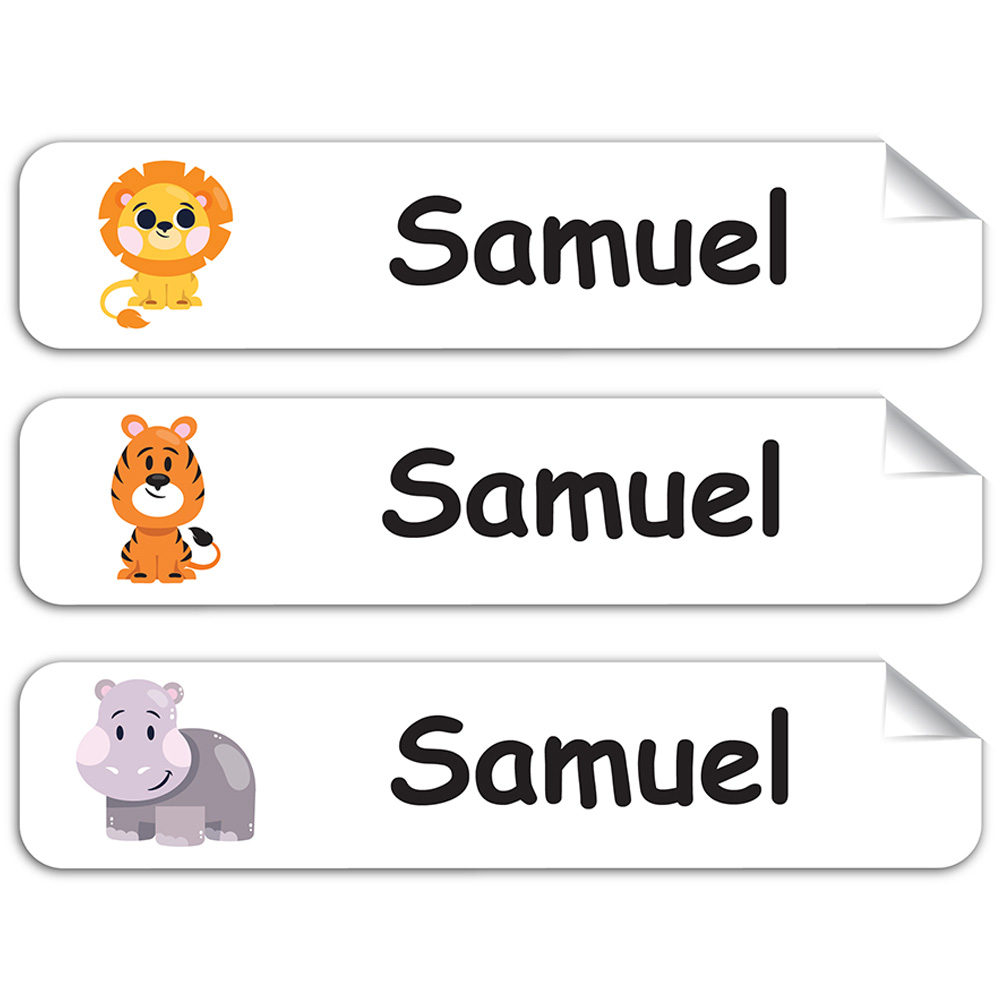 Mylabels - Personalized Labels - Jungle Animals - Pack of 107
