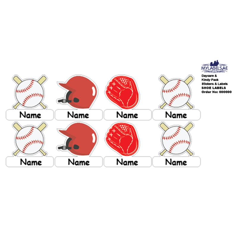 ماي ليبلز - ملصقات الأحذية قابلة للتخصيص - بيسبول - عدد 12