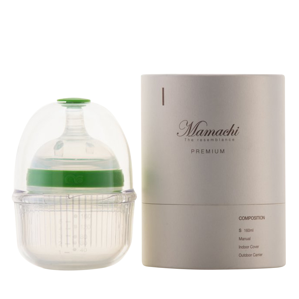 Mamachi - 100% Silicone Baby Bottle With Outdoor Carrier - 160 ml - Green