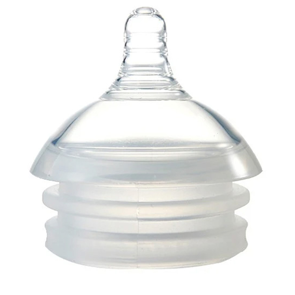 Mamachi - Silicone Baby Bottle With Outdoor Carrier & Nipples - Pink - 8 Pcs