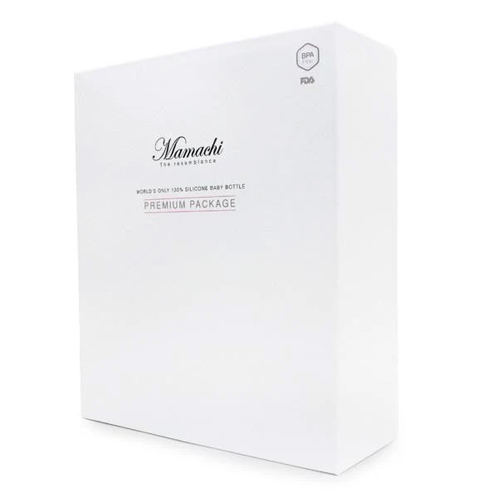 Mamachi - Silicone Baby Bottle With Outdoor Carrier & Nipples - Blue - 8 Pcs