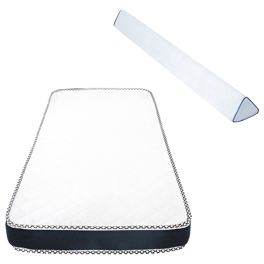 Moon - Kids Mattress - 133x70x12 cm With Organic Bed Bumper - White