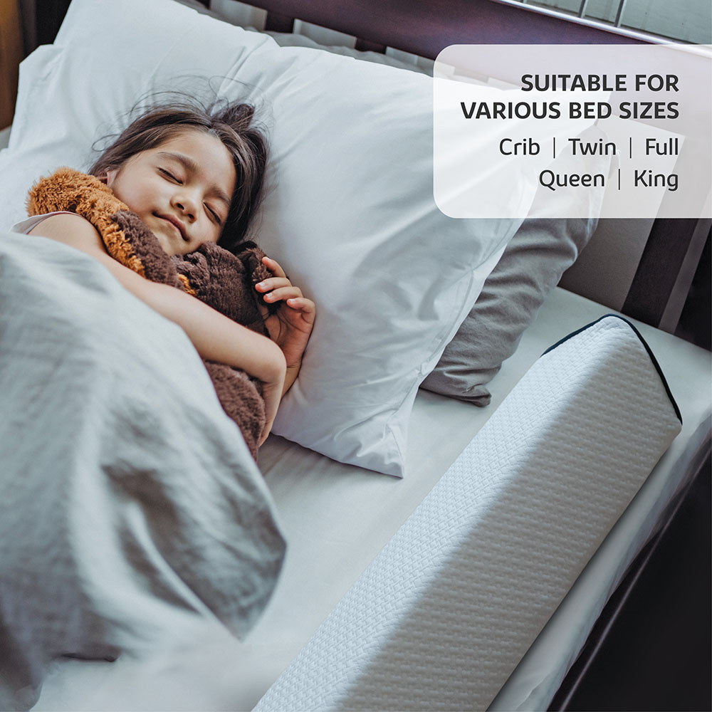 Moon - Kids Mattress - 133x70x12 cm With Organic Bed Bumper - White