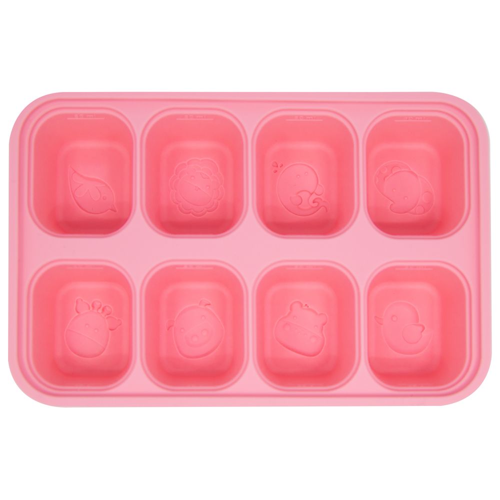 Marcus & Marcus - Silicone Food Freezer Cube Tray - Pink - 30 ml