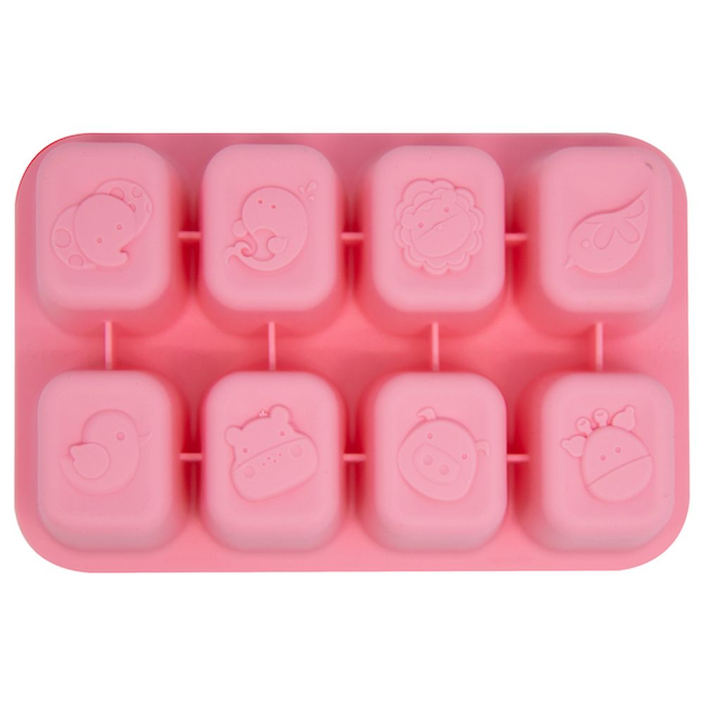 Marcus & Marcus - Silicone Food Freezer Cube Tray - Pink - 30 ml