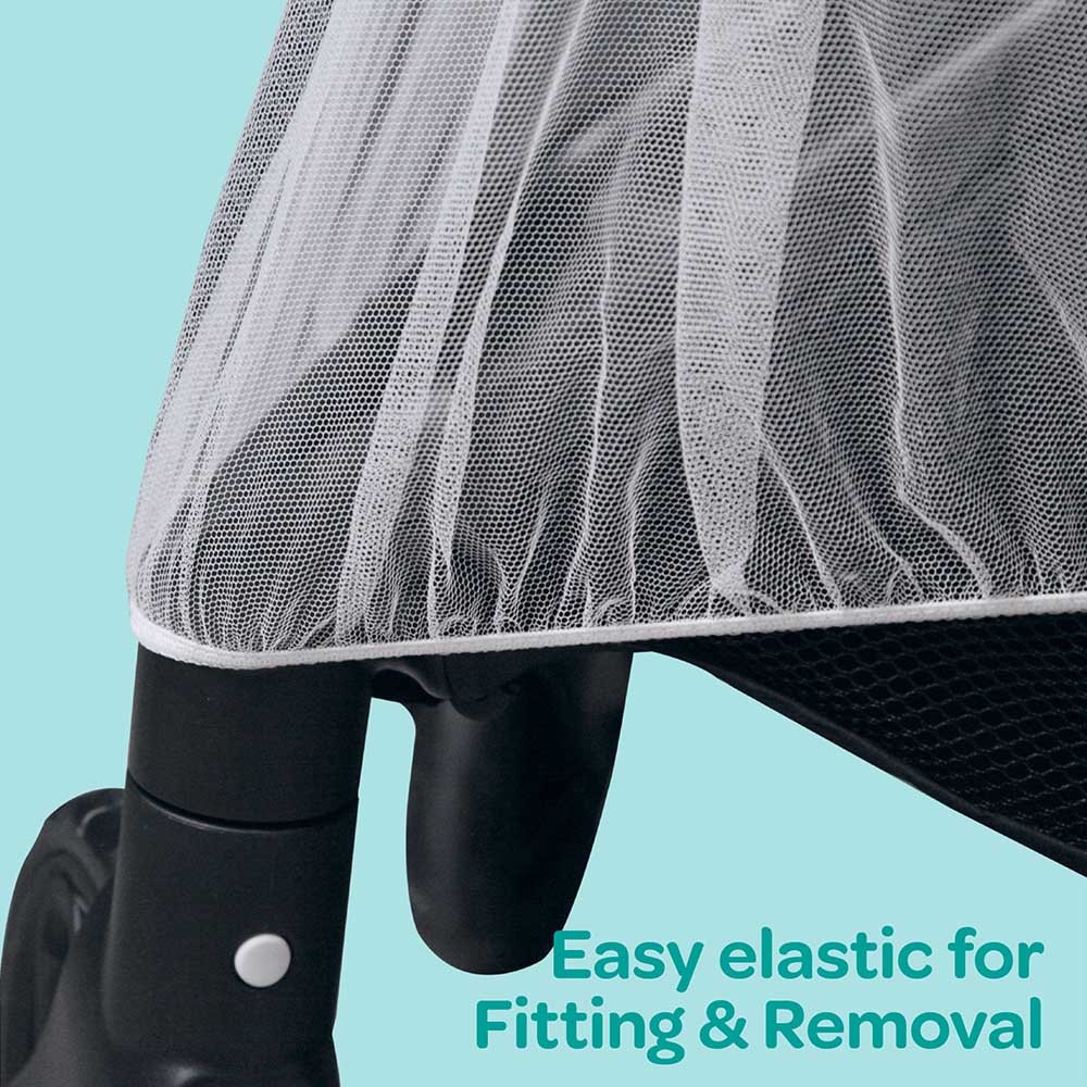 Moon - Universal Stroller Mesh Mosquito Net Only - White
