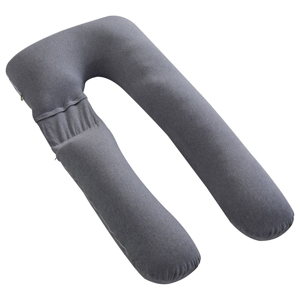 Moon - U Shaped Maternity Pillow With Back Support - Grey