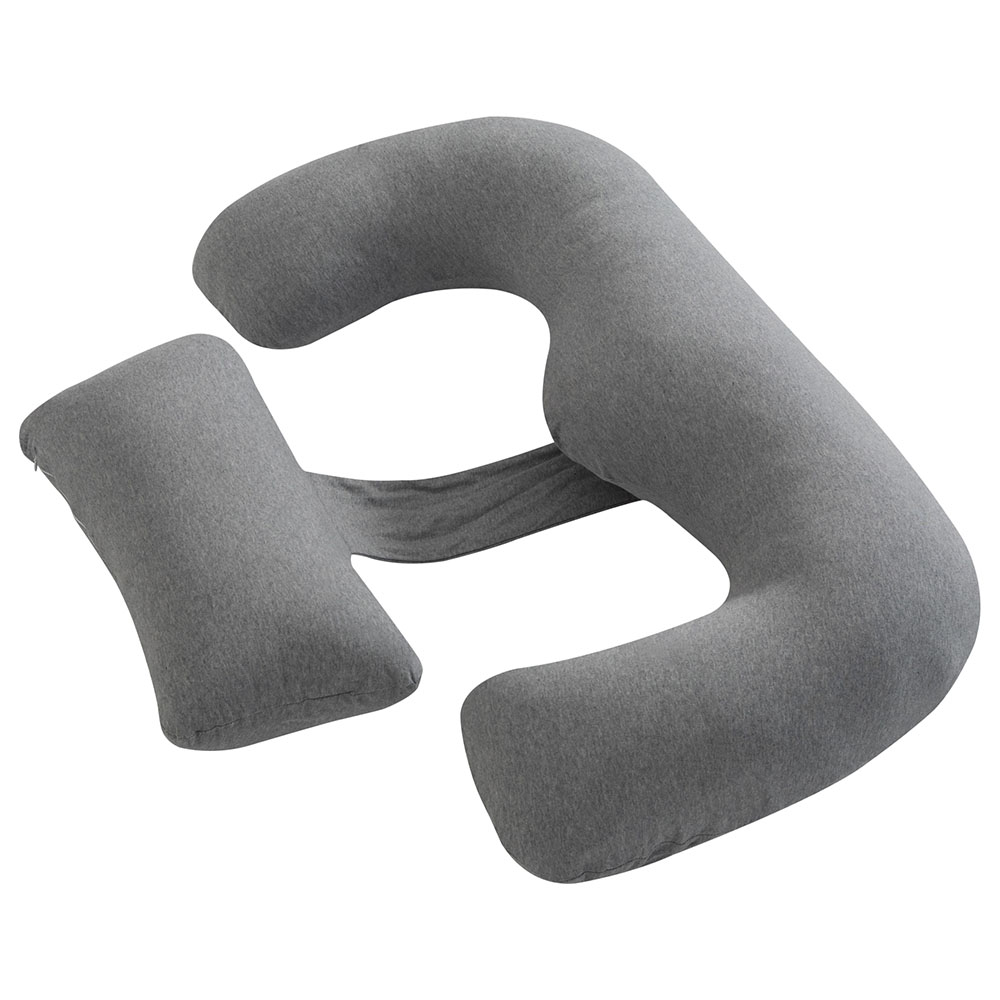 Moon - Multi Position Maternity Pillow With Back Support - Light Grey