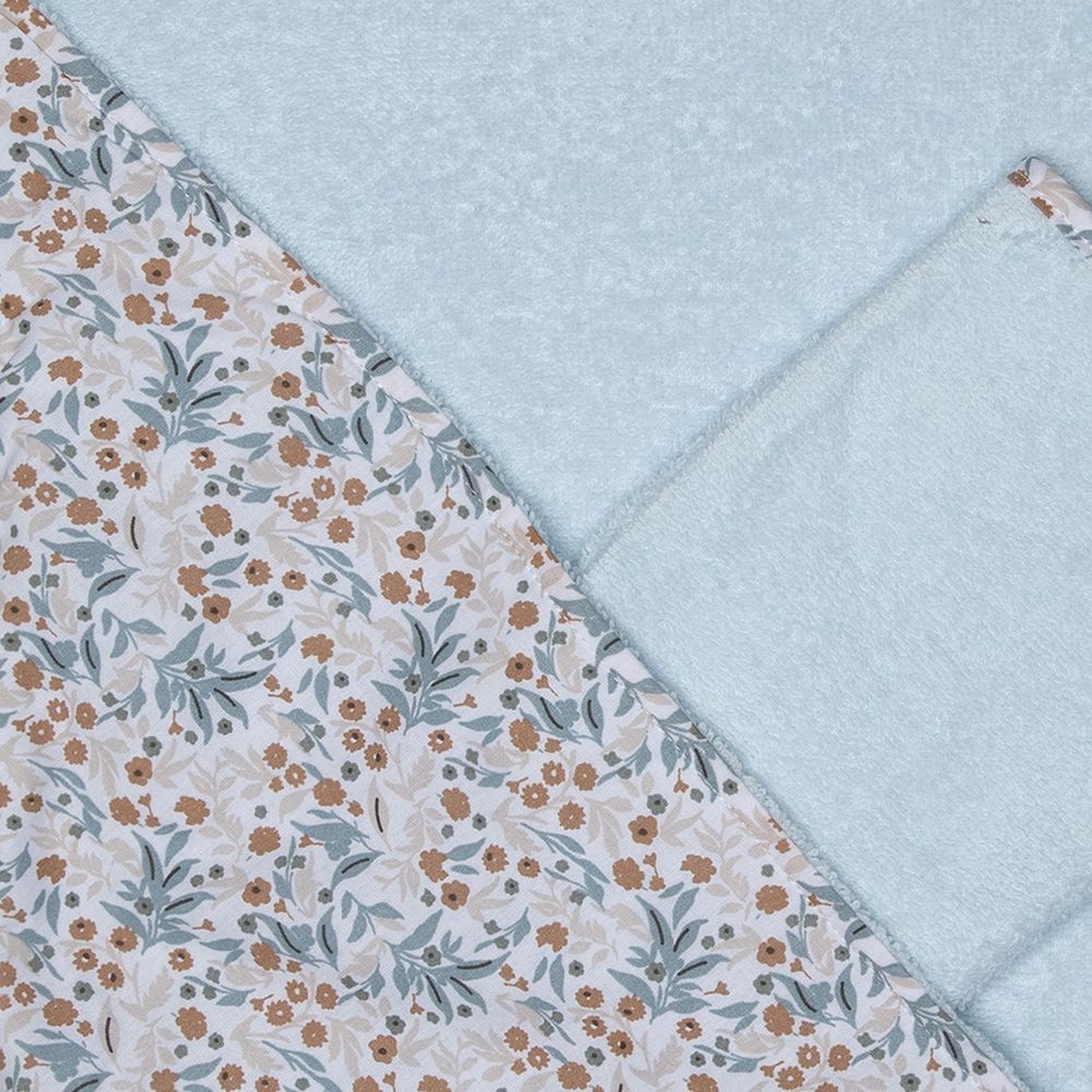 جولز اند جوليت - روب استحمام وقفاز مونتجولفييه - طبعة زهور - قطعتان