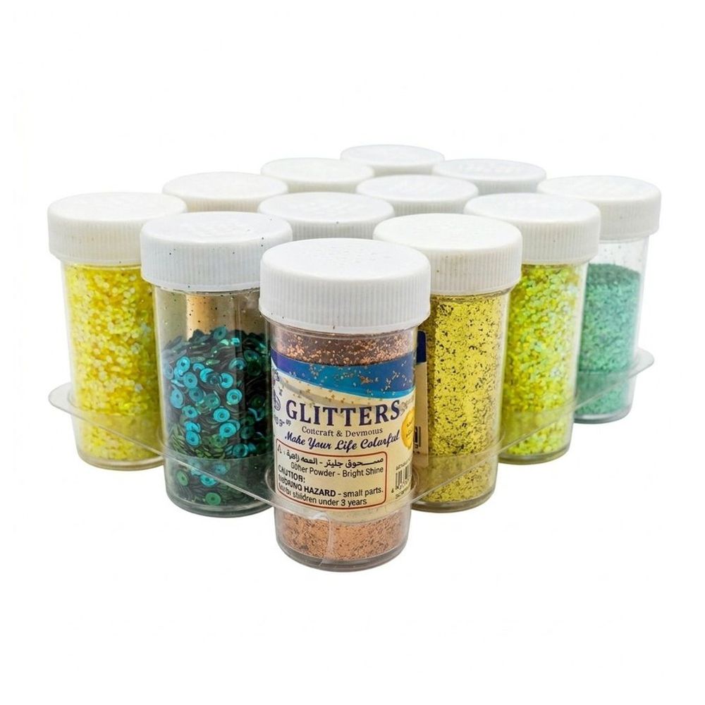 Mindset - Glitter Flakes 12pcs - Assorted