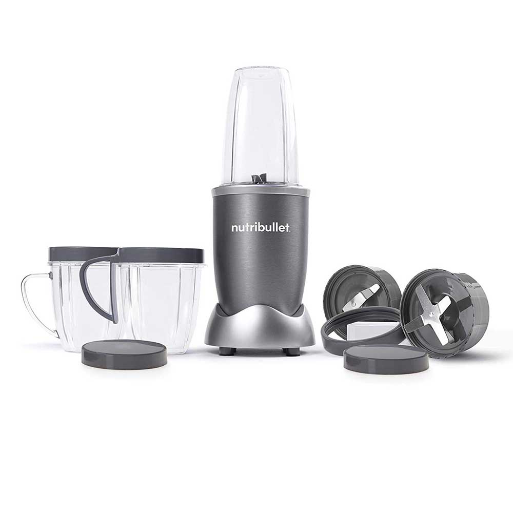 نيوتري بوليت - خلاط عالي السرعة - 600 واط - 12 قطعة - رمادي