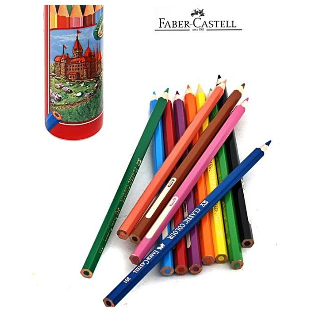 Faber-Castell - Colour Pencils Round Tin of 12
