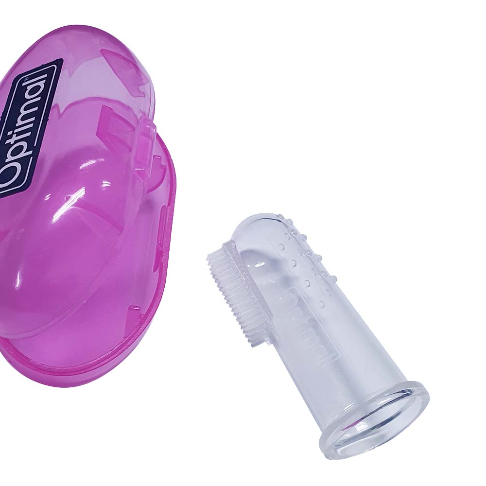 Optimal - Baby Silicone Toothbrush - Pink