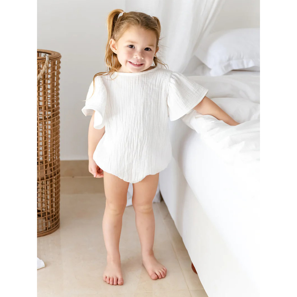 Maxims - Spencer Bubble Arm Onesie - Beige