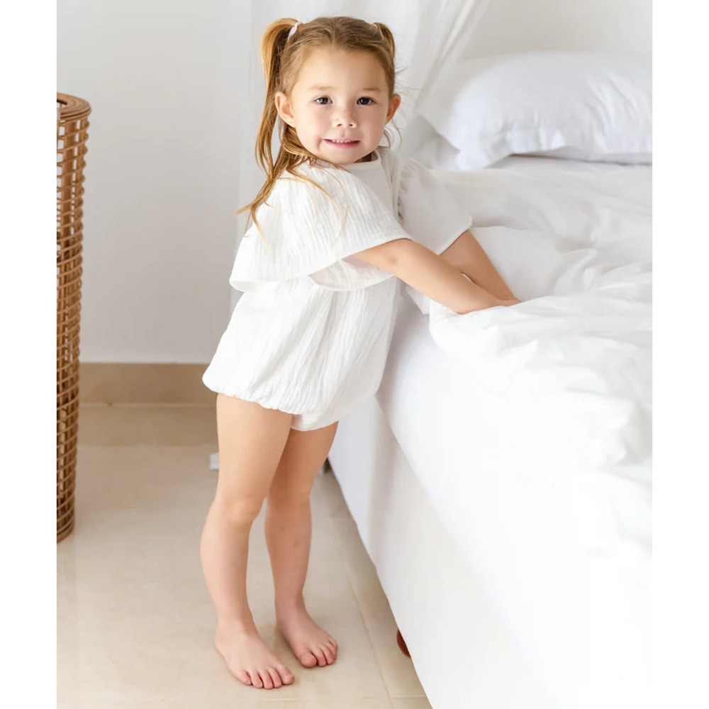 Maxims - Spencer Bubble Arm Onesie - Beige