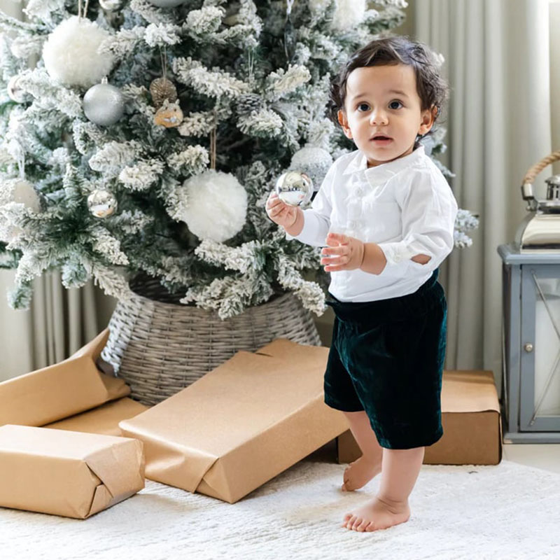 Maxims - Velvet Christmas Shorts - Green