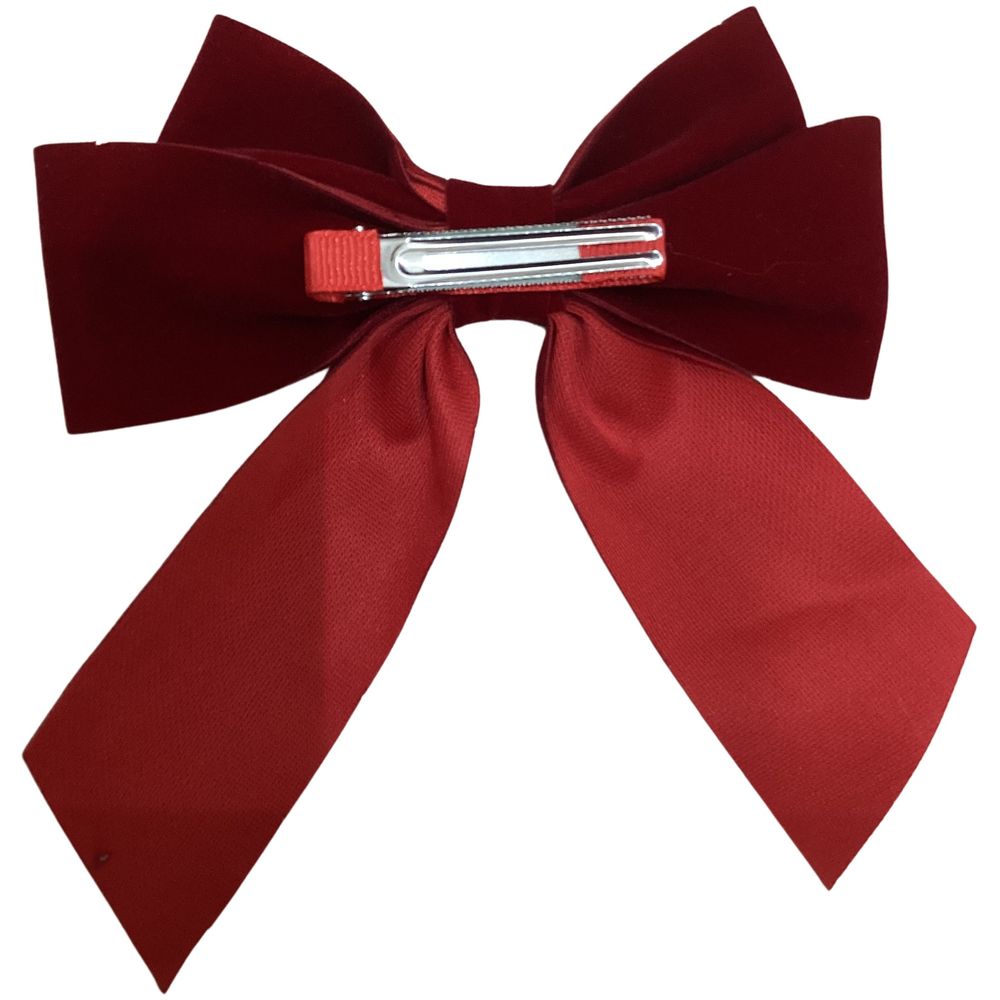 Maxims - Large Velvet Christmas Clip - Red
