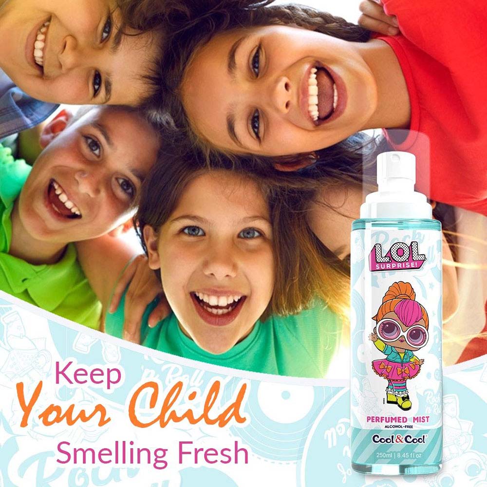 Cool & Cool - LOL Surprise Neon QT Alcohol Free Kids Perfumed Mist - 250ml