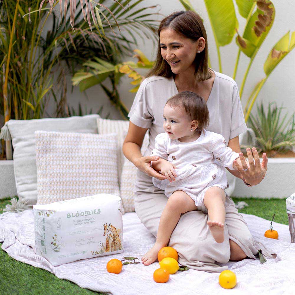 بلومز - حفاضات كلوت للأطفال من الخيزران - 12-17 كجم - مقاس 5 - عبوة من 3 قطع - 120 حفاض