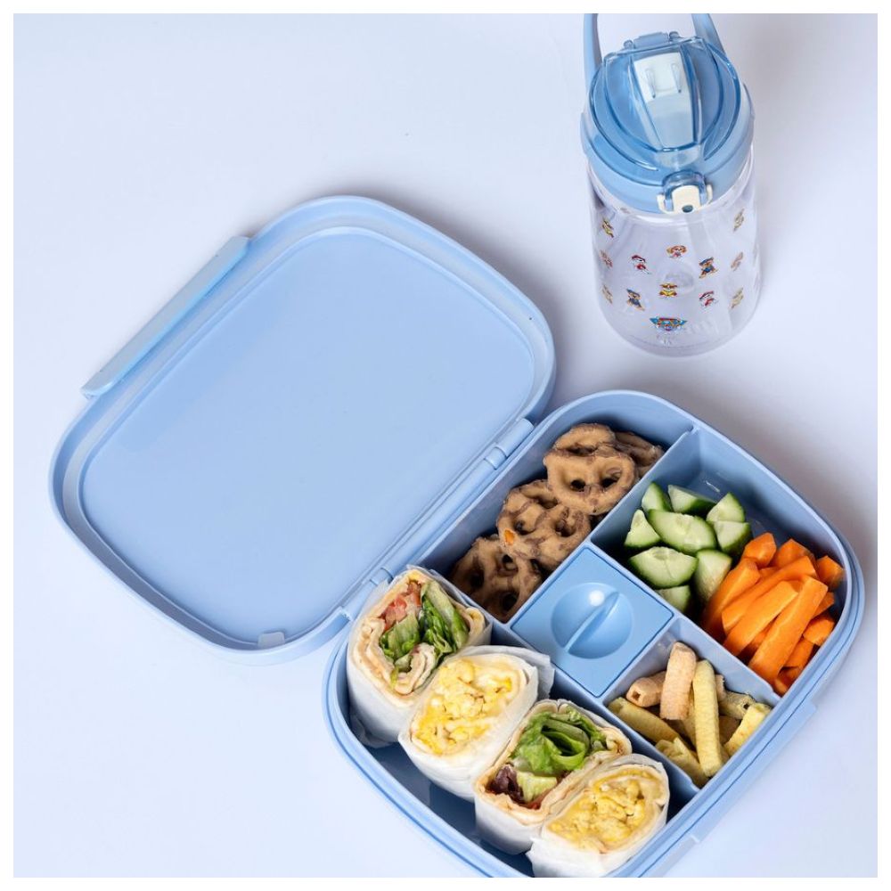 ليتل آي إيه - صندوق غداء بنتو قابل للتخصيص - 5 أقسام - با بترول - أزرق