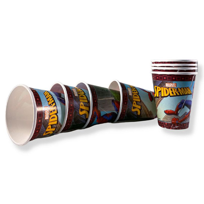 Party Centre - Spiderman Webbed Paper Cups - Pack of 8