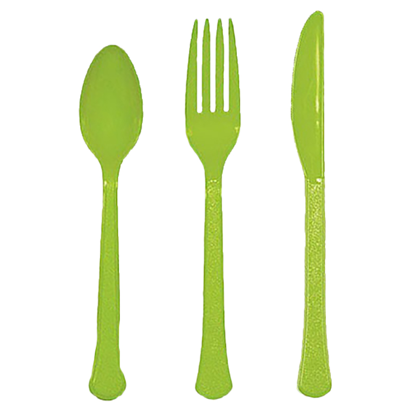 Amscan - Heavy Weight Cutlery - Kiwi - 24pcs