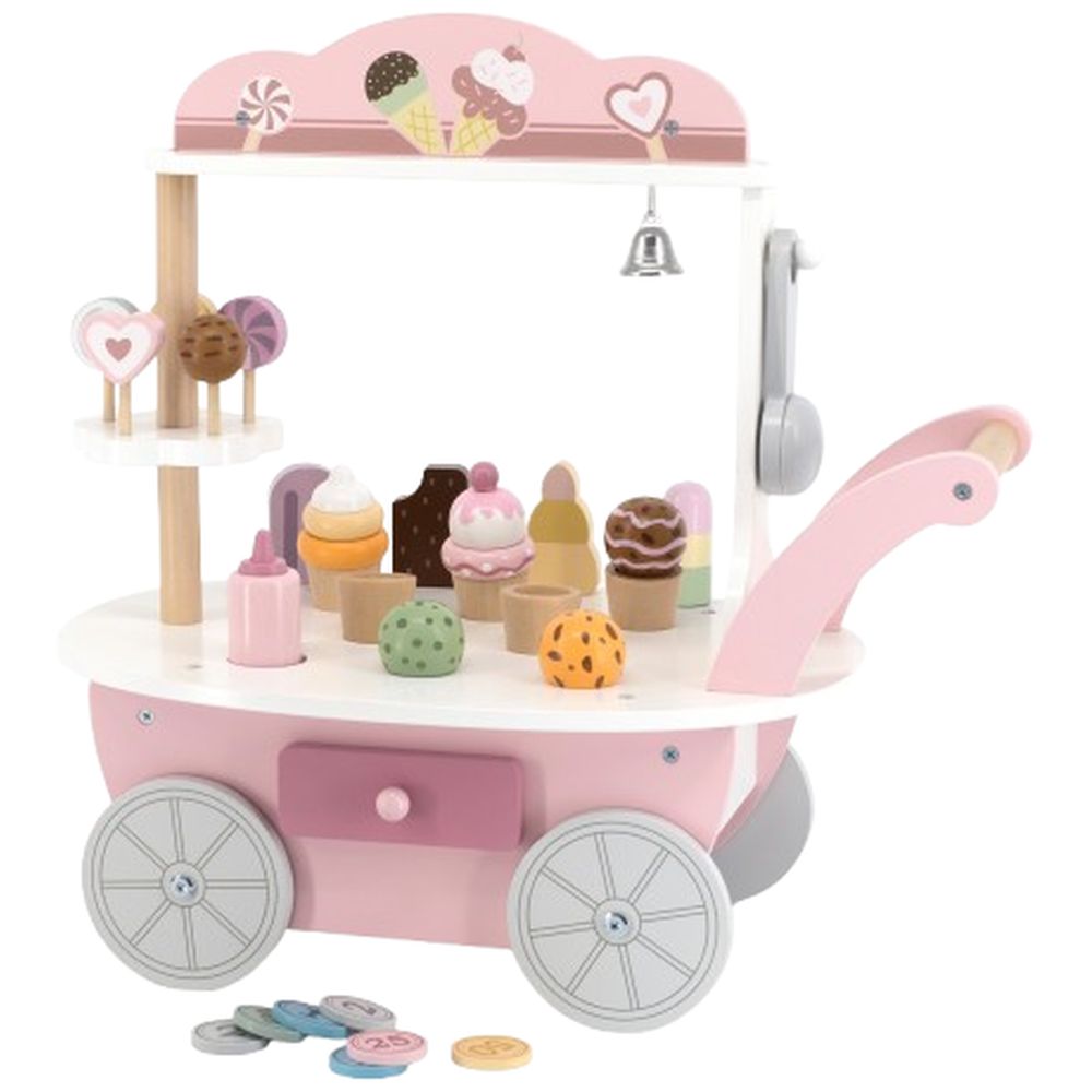 Viga - Wooden Mini Ice Cream Shop Roleplay Toy Develops Creativity & Skills