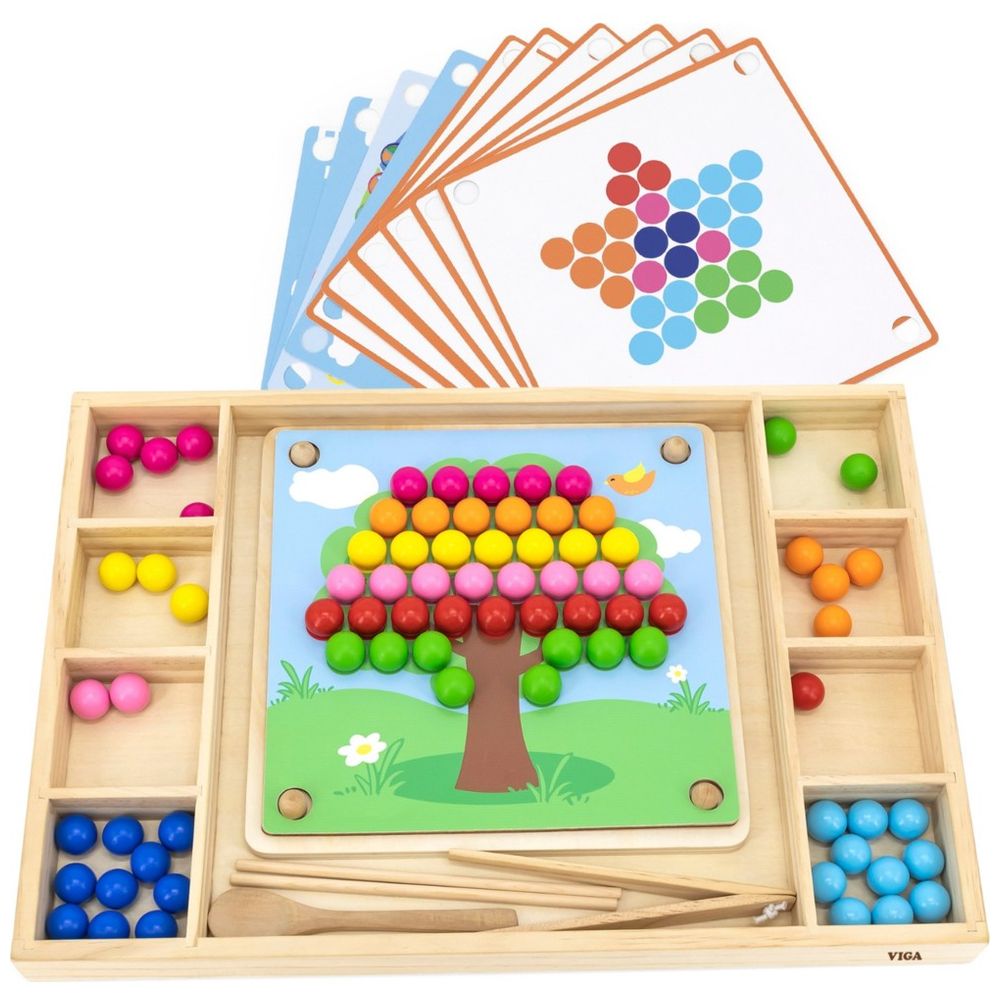 فيجا - خرز خشبي - اصنع صورًا ملونة