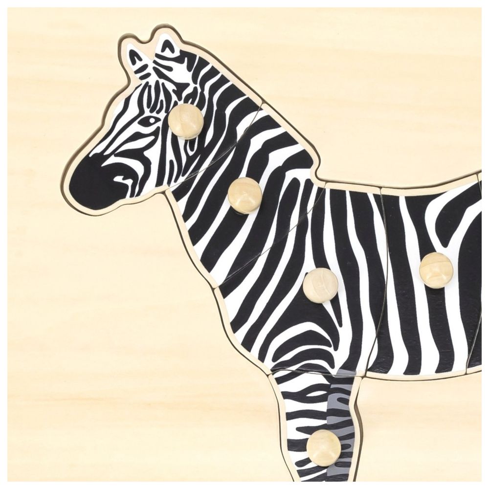 Viga - Wooden Montessori Zebra Puzzle