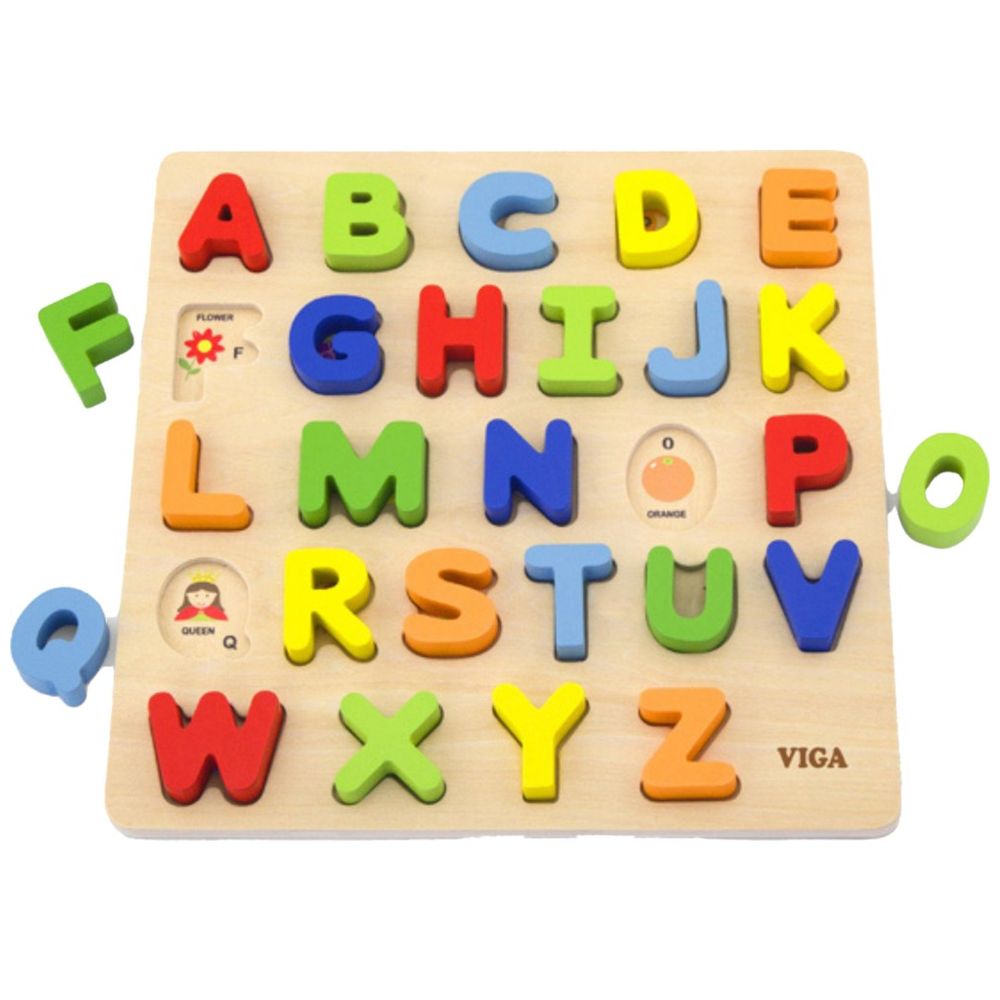 فيجا بازل مكعبات التركيب الحروف الأبجدية الكبيرة