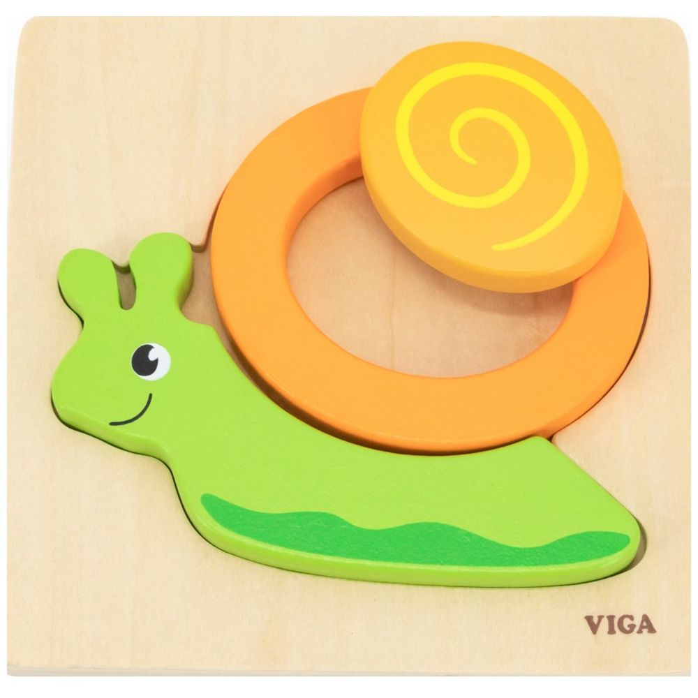 Viga - Snail Block Puzzle - 4pcs - Montessori Toy