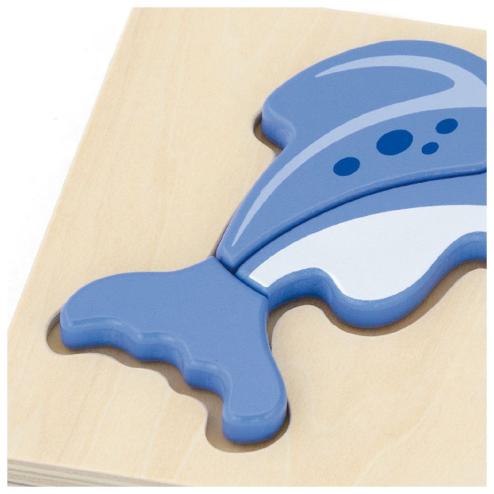 Viga - Fish Block Puzzle - 3pcs - Wooden Educational Toy