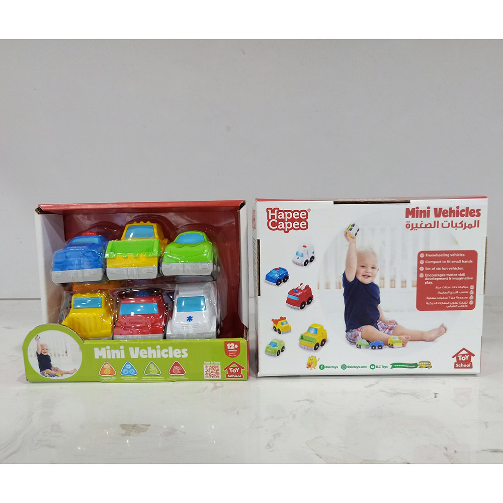 Hapee Capee - Mini Vehicles Set - 6 Pcs