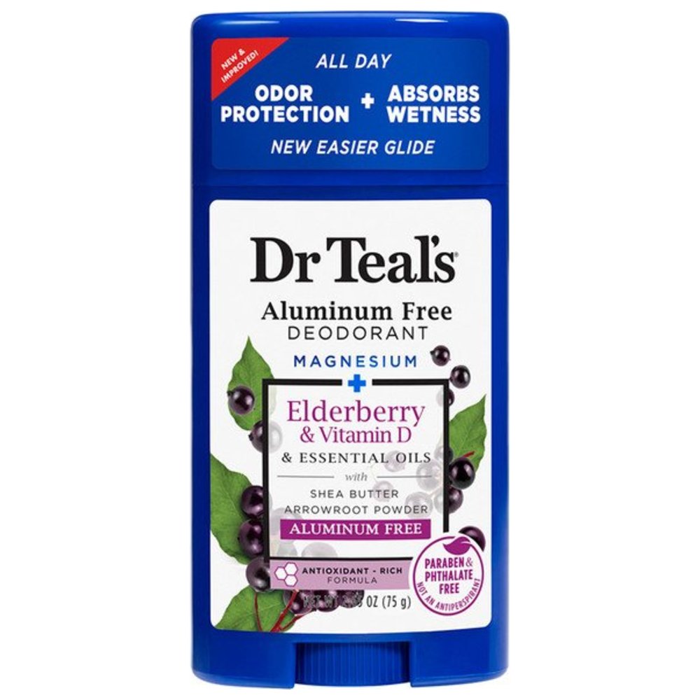 Dr Teal's - Aluminum Free Elderberry & Vitamin D Deodorant 75g