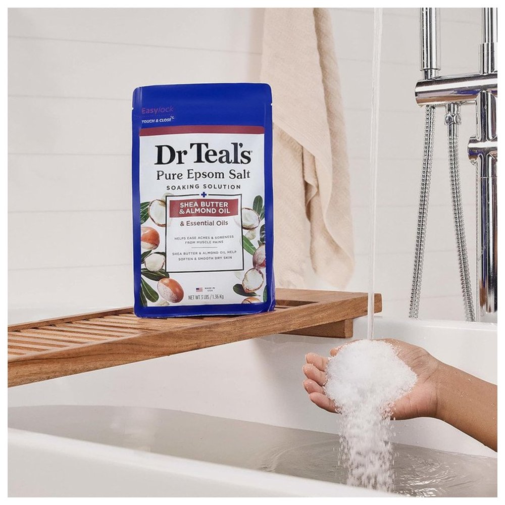 دكتور تيلز - أملاح إبسوم للاستحمام - زبدة الشيا وزيت اللوز - 1.36 كلغ