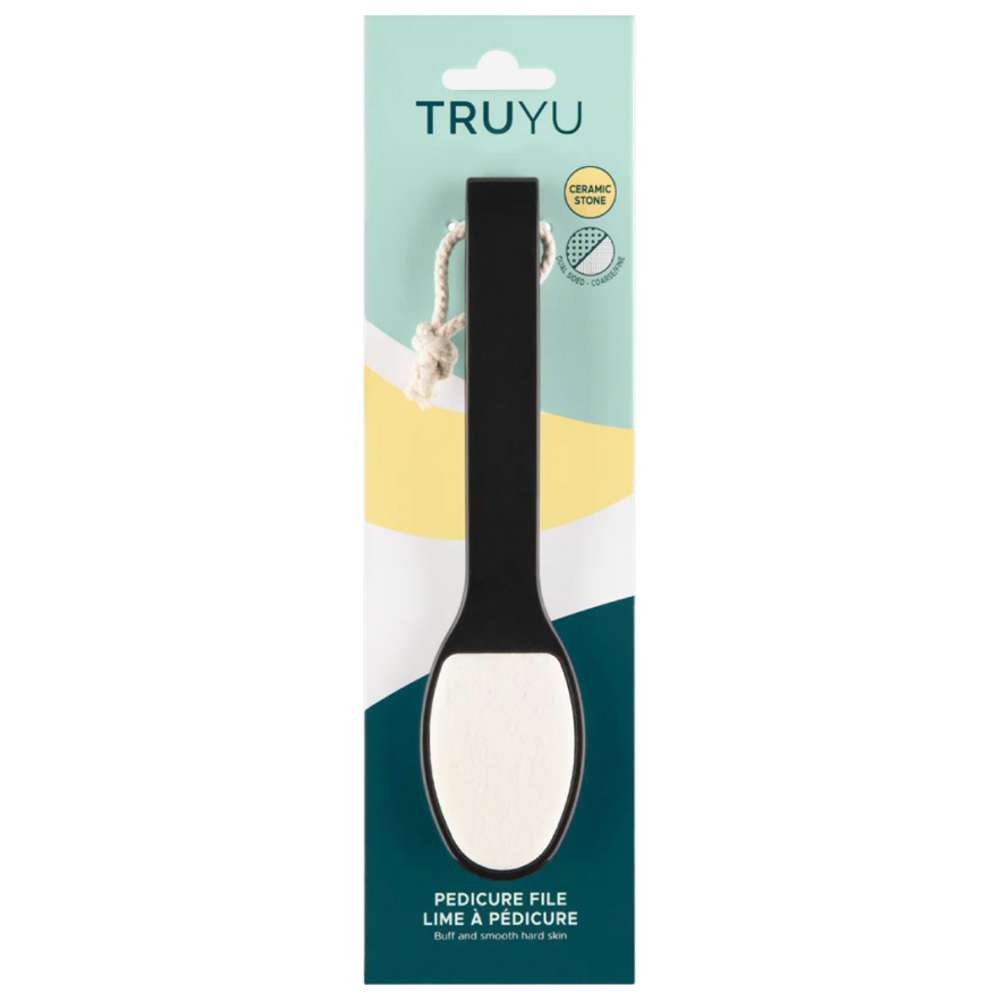 QVS - Dual Side Ceramic Pedicure File - White