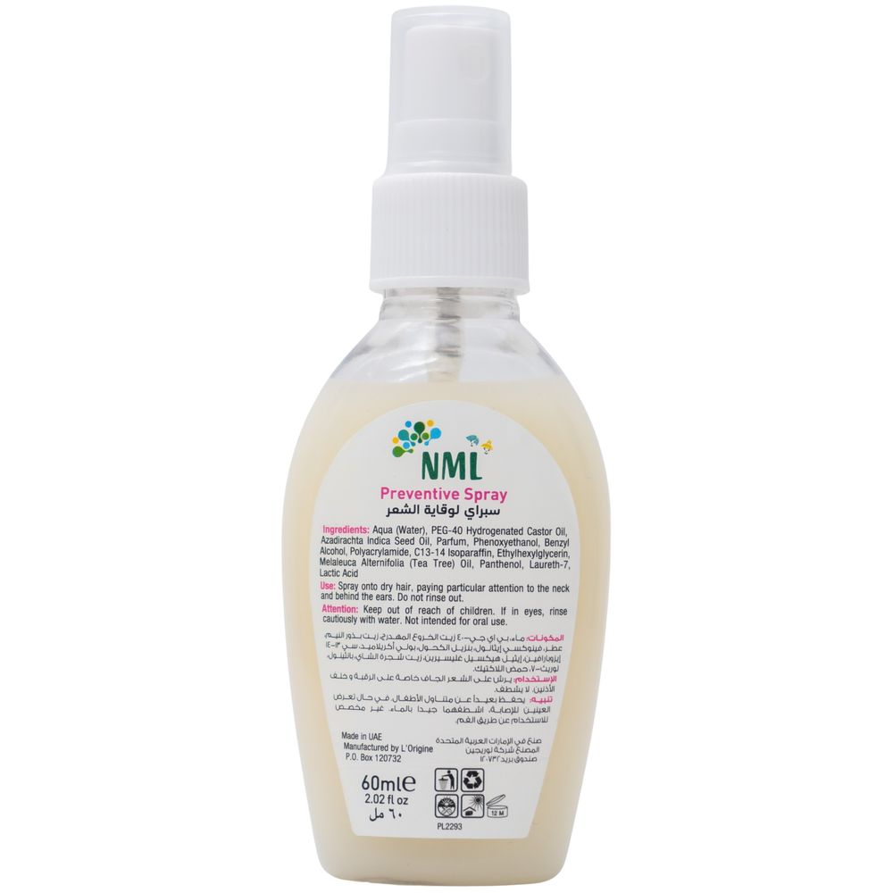 NML - Lotion Spray Paraben Free Preventive Lice Infestation